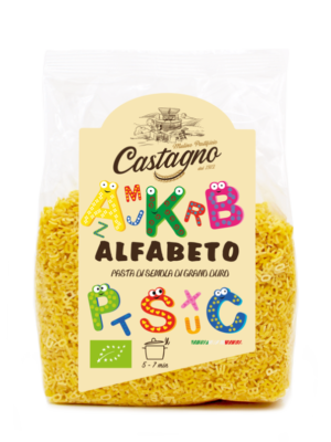 Alfabeto di semola di grano duro