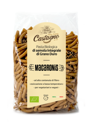 Macaronis di semola integrale di grano duro