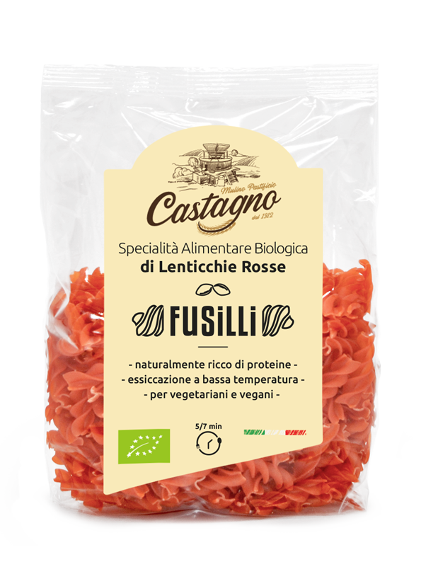 Fusilli di lenticchie rosse