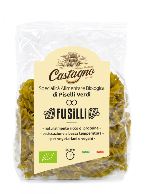 Fusilli ai piselli verdi