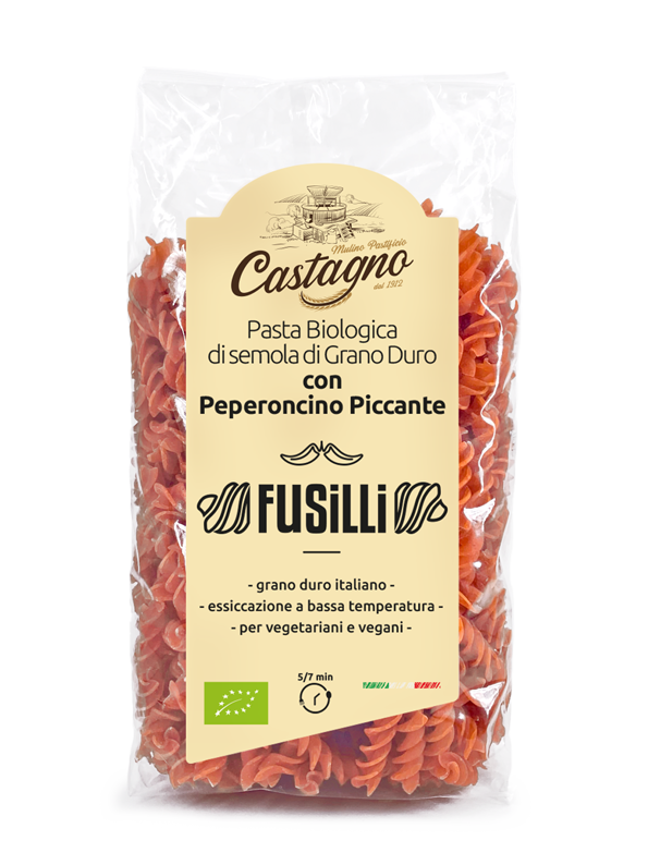 Fusilli di semola di grano duro con peperoncino piccante