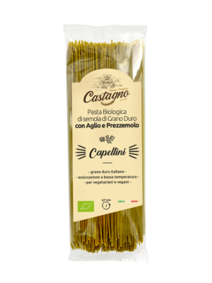 Cappellini di semola di grano duro con aglio e prezzemolo