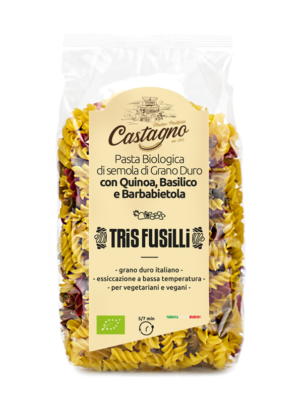 Fusilli Tricolore con quinoa, basilico e barbabietola